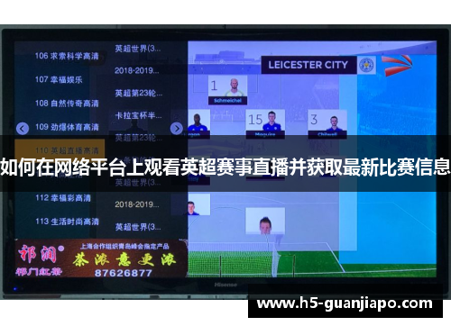 如何在网络平台上观看英超赛事直播并获取最新比赛信息